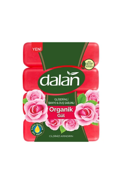 Dalan Organik Gül Gliserinli Banyo & Duş Sabunu 4X150 G ürün görseli 1