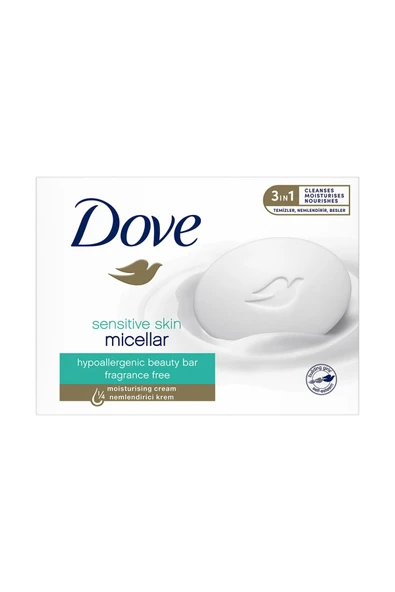 Dove Beauty Cream Bar Katı Güzellik Sabunu Micellar Hassas Ciltler İçin Nemlendirici Etkili 90 G ürün görseli 1