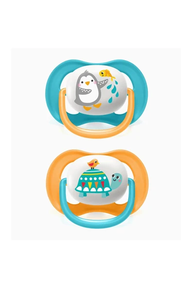 Philips Avent Ultra Air 2'li Emzik 6-18ay Mavi/turuncu - Resim 3