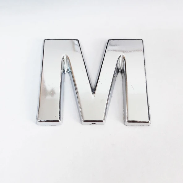 Cemax M Harfi  3,75 cm Krom Yapışkanlı ürün görseli 1