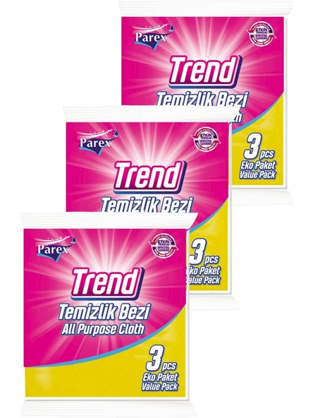 Parex Trend 3'lü Temizlik Bezi Üçlü Set - Resim 2