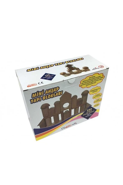 Jaju Baby Ahşap Mini Yapı Blokları Kişisel Gelişim Tasarım ve Beceri Oyunu (2 ADET) - Resim 2