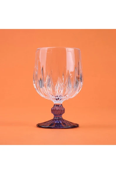 ASPARTAM Kitchen Ayaklı Borosilikat Cam Bardak - Mavi / Şeffaf - 210 ml ürün görseli 1