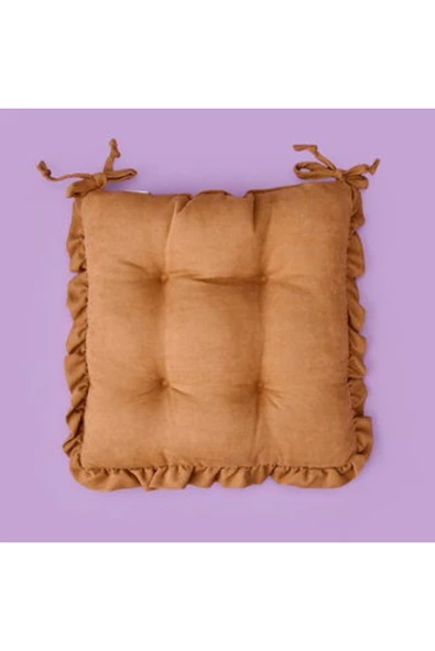 Evidea Soft Nora Sandalye Minderi - Açık Kahverengi - 40x40 cm ürün görseli 1