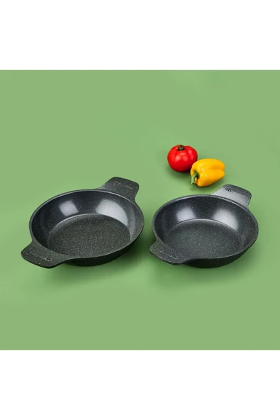 MATMEL 2'li Güveç Sahan Seti - Siyah - 22 cm + 20 cm - Resim 2