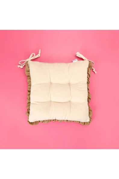 MATMEL Soft Maia Sandalye Minderi - Bej - 40x40 cm ürün görseli 1