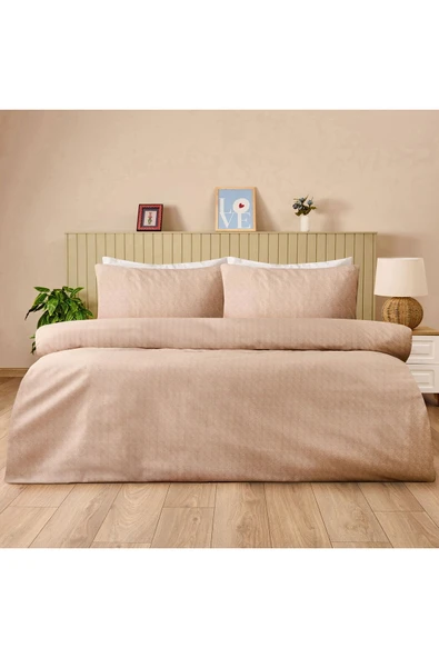 ASPARTAM Soft Tanura Kolay Ütülenir Çift Kişilik Nevresim Seti - Bej ürün görseli 1