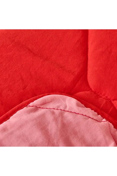MATMEL Soft Konfor Çift Kişilik Uyku Seti - Kırmızı / Pembe - Resim 2