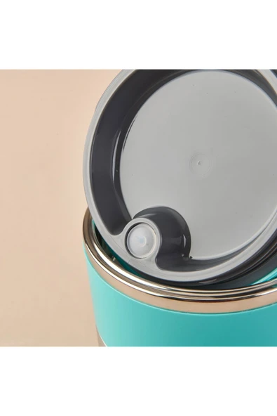 MATMEL 2 Katlı Çelik Yemek Termosu - Mavi - 1,5 lt - Resim 3