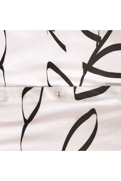 ASPARTAM Soft Marg Çift Kişilik Nevresim Takımı - Ekru / Siyah - Resim 3