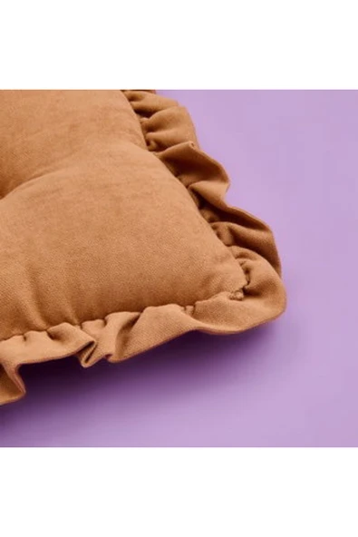 Evidea Soft Nora Sandalye Minderi - Açık Kahverengi - 40x40 cm - Resim 3