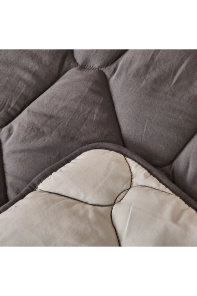 ASPARTAM Soft Konfor Çift Kişilik Uyku Seti - Antrasit / Gri - Resim 2