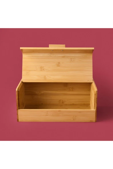 MATMEL Agata Bambu Ekmek Dolabı - Açık Kahverengi ürün görseli 1