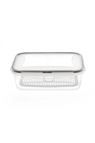 teknotrust Renkli Dikdörtgen Bölmeli Saklama Kabı, 1,4 lt, Pratik ve Şık Mutfak Gereci - Resim 3