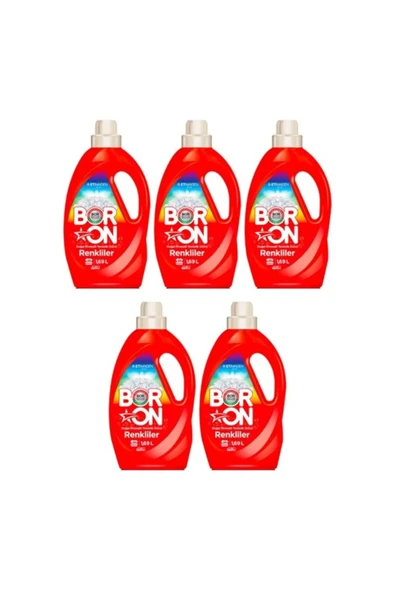 Boron DOĞAL MİNERALLİ SIVI ÇAMAŞIR DETERJANI RENKLİLER İÇİN 5 ADET 130 YIKAMA ürün görseli 1