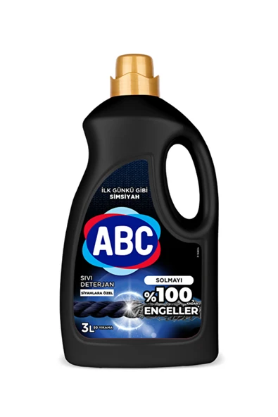ABC 2 ADET Sıvı Bakım Deterjanı Siyahlar 50 Yıkama 3000 ml ürün görseli 1