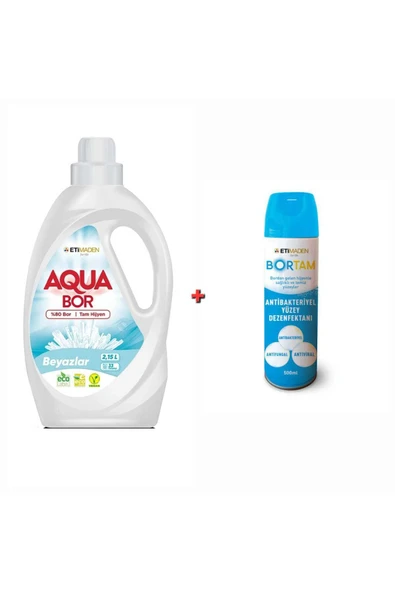 ETİ MADEN DOĞAL MİNERALLİ BEYAZLAR İÇİN SIVI ÇAMAŞIR MAKİNASI DETERJANI SIVI 1*2.15L 33 YIKAMA+ DEZENFEKTAN ürün görseli 1