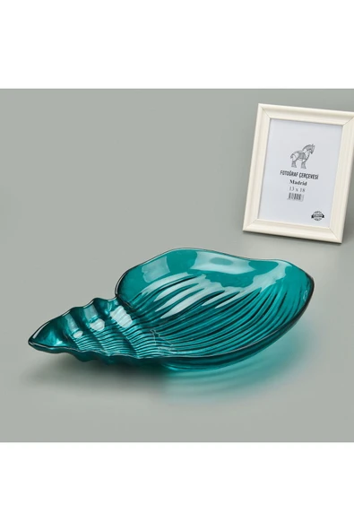 MATMEL Deco Snail Dekoratif Tabak - Turkuaz - 40 cm - Resim 2