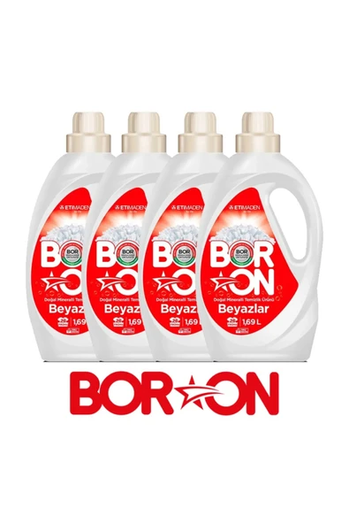 Boron Doğal Mineralli Sıvı Çamaşır Deterjan Beyazlar Için 4 Adet 104 Yıkama. ürün görseli 1