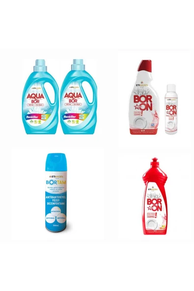 Boron SIVI DETERJAN RENKLİLER İÇİN 66 YIKAMA+ BULAŞIK DETERJANI+ BORTAM DEZENFEKTAN ürün görseli 1