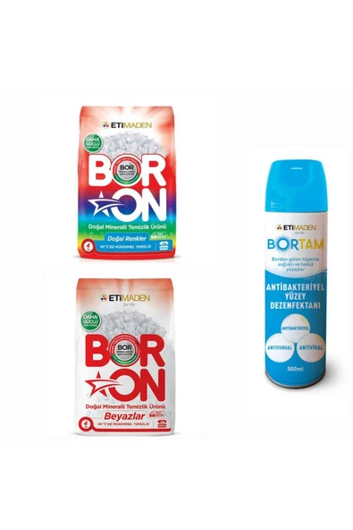 Aquabor DOĞAL ÇAMAŞIR DETERJANI RENKLİ BEYAZLAR İÇİN 52 YIKAMA 8 KG + BORTAM DEZENFEKTAN ürün görseli 1