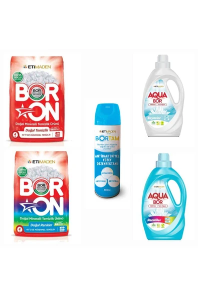 Boron DOĞAL ÇAMAŞIR DETERJANI RENKLİLER VE BEYAZLAR İÇİN 118 YIKAMA+ BORTAM DEZENFEKTAN ürün görseli 1