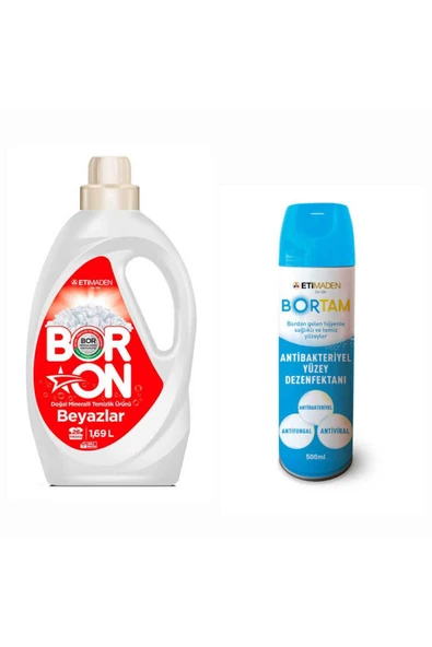 Boron DOĞAL MİNERALLİ SIVI ÇAMAŞIR DETERJANI BEYAZLAR İÇİN 26 YIKAMA+ BORTAM DEZENFEKTAN. ürün görseli 1