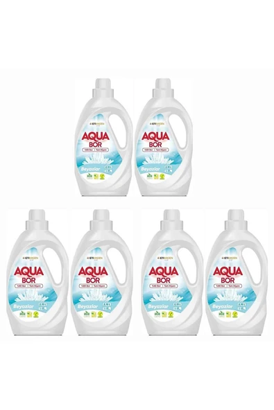 ETİ MADEN Sivi Çamaşir Deterjani Beyazlar İçin 6 Adet 198 Yikama Doğal Mineralli ürün görseli 1