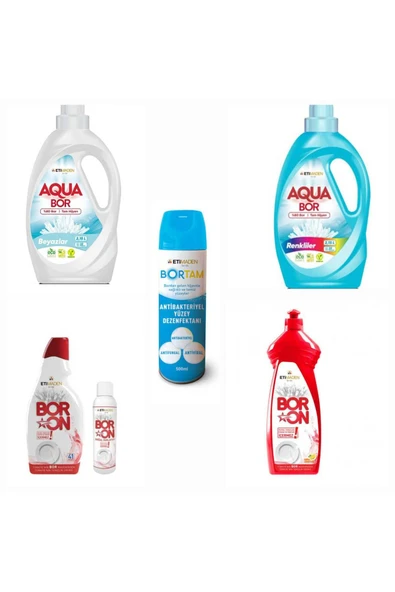 ETİ MADEN SIVI DETERJANI RENKLİ VE BEYAZLAR İÇİN 66 YIKAMA+ BULAŞIK DETERJANI + DEZENFEKTAN ürün görseli 1