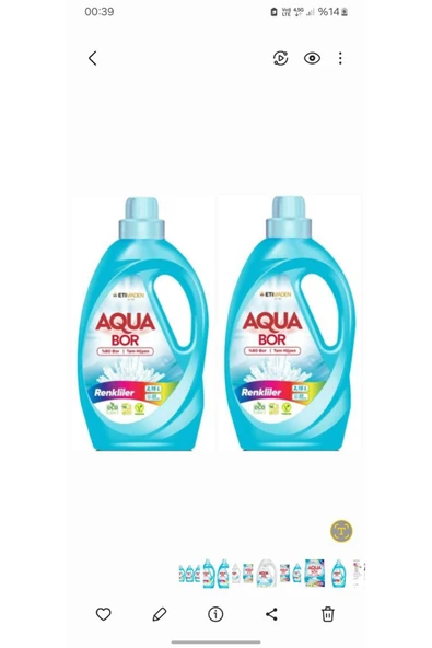 Boron AQUABOR SIVI ÇAMAŞIR DETERJANI RENKLİLER İÇİN 66 YIKAMA DOĞAL MİNERALLİ. ürün görseli 1