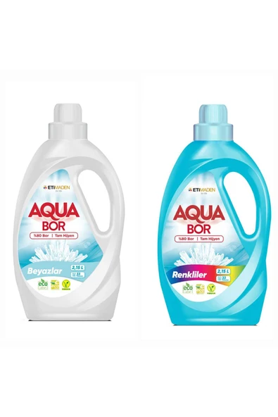 Boron AQUABOR BEYAZLAR ve RENKLİLER İÇİN SIVI DETERJAN 33*2 YIKAMA ürün görseli 1