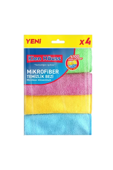 Klen Hauss Mikrofiber Temizlik Bezi 4'lü 4 ADET ürün görseli 1