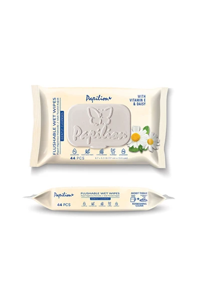 MATMEL 3 ADET Papilion Islak Tuvalet Kağıdı 44 Lü ürün görseli 1