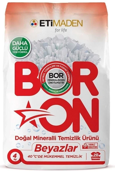 Boron Toz Deterjan Doğal Temizlik Beyazlar Için 4 kg ürün görseli 1