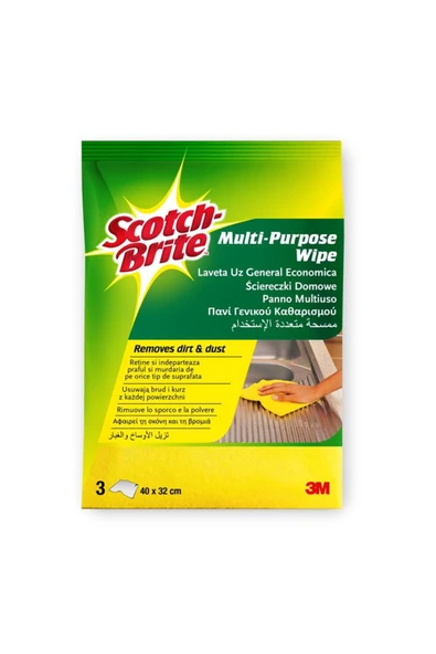 KUT FLY Scotch Brite Renkli Temizlik Bezi 3'lü 3 ADET ürün görseli 1