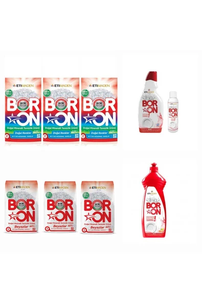 Boron DOĞAL ÇAMAŞIR DETERJANI RENKLİLER VE BEYAZLAR İÇİN 156 YIKAMA+ ELDE VE MAKİNE İÇİN BULAŞIK DETERJANI ürün görseli 1