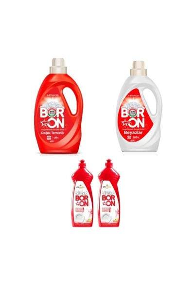 Boron Doğal Mineralli Sıvı Çamaşır Deterjanı Renkli Ve Beyazlar Için 52 Yıkama Bulaşık Deterjanı ürün görseli 1