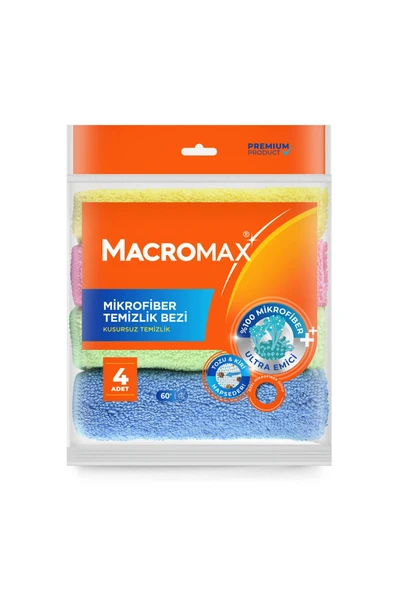 KUT FLY Macromax Rengarenk Mikrofiber Bez 4'lü 3 ADET ürün görseli 1