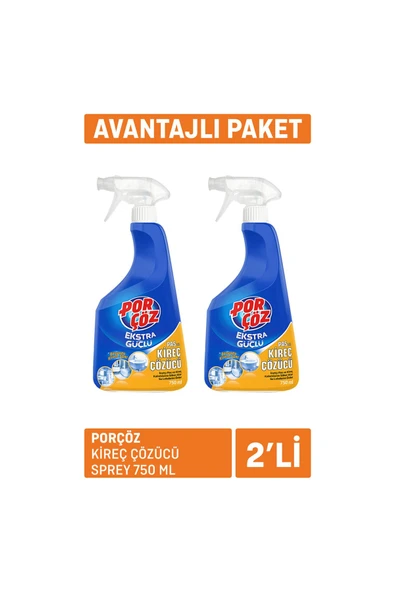 Porçöz Kireç Çözücü Sprey 2 X 750 Ml ürün görseli 1