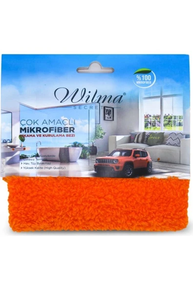 Wilma Secret Mikrofiber Pasta Cila Bezi 40 X 40 Cm Turuncu (2 ADET) - Resim 3