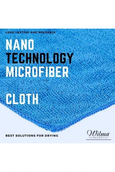 Wilma Çok Amaçlı Mikrofiber Temizlik Bezi Mavi 40X40 Cm - 5 ADET - 230 GSM (3 ADET) - Resim 3