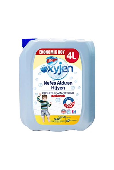 Bingo 4 ADET Oksijen Çamaşır Suyu 4 L Limon ürün görseli 1