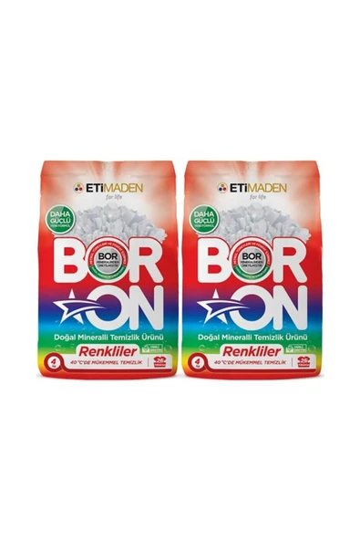 Boron Doğal Mineralli Toz Temizlik Ürünü 4 Kg - Renkliler 2 Adet ürün görseli 1