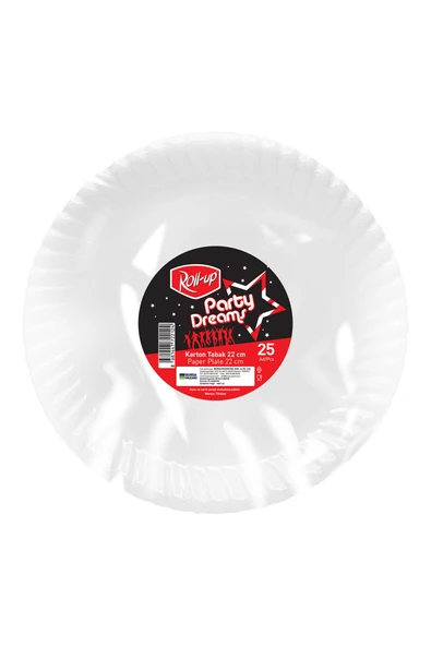 MATMEL Roll-Up Party Dreams Karton Tabak Beyaz 25'li 22 Cm 2 ADET ürün görseli 1