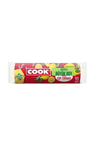 Cookc Cook Büzgülü Çöp Torbası Büyük Limon Kokulu 10 Adet 2 ADET ürün görseli 1