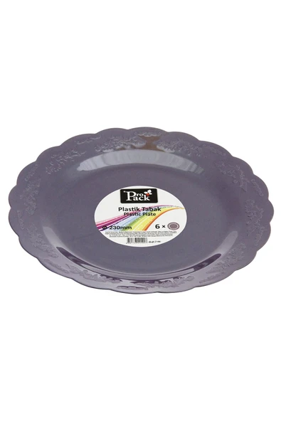 MATMEL Propack Kristal Tabak Mor 6'lı 23 Cm 4 ADET ürün görseli 1