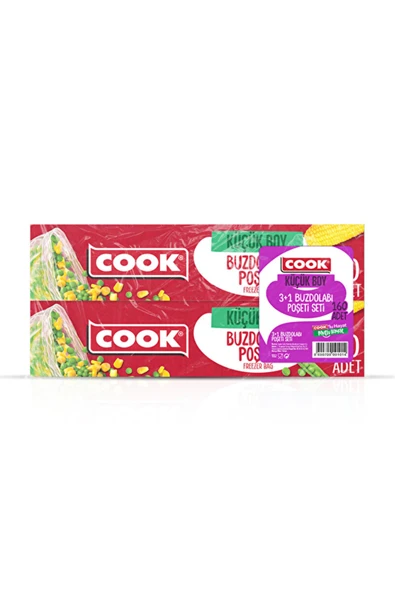 Cookc 4 ADET Cook Buzdolabı Poşeti (3+1) Küçük 160'lı ürün görseli 1