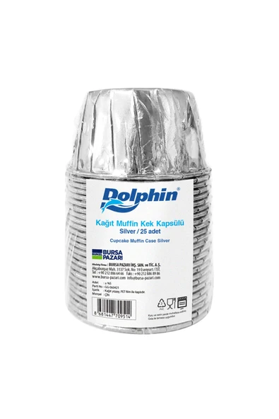 Dolphin Kağıt Asorti Renkli Muffin Kek Kapsülü 25'li 4 ADET ürün görseli 1