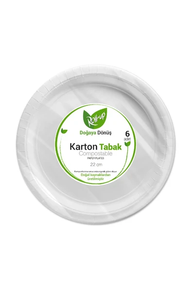 MATMEL Doğaya Dönüş Karton Tabak 6'lı 22 Cm 4 ADET ürün görseli 1