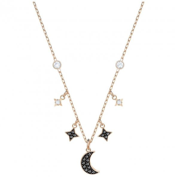 5429737 Swarovski Kolye Duo:Necklace Moon Jet/Cry/Ros - 1